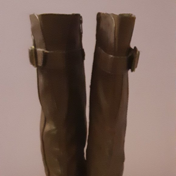 Call It Spring Leather Knee High Boots - Picture 6 of 8